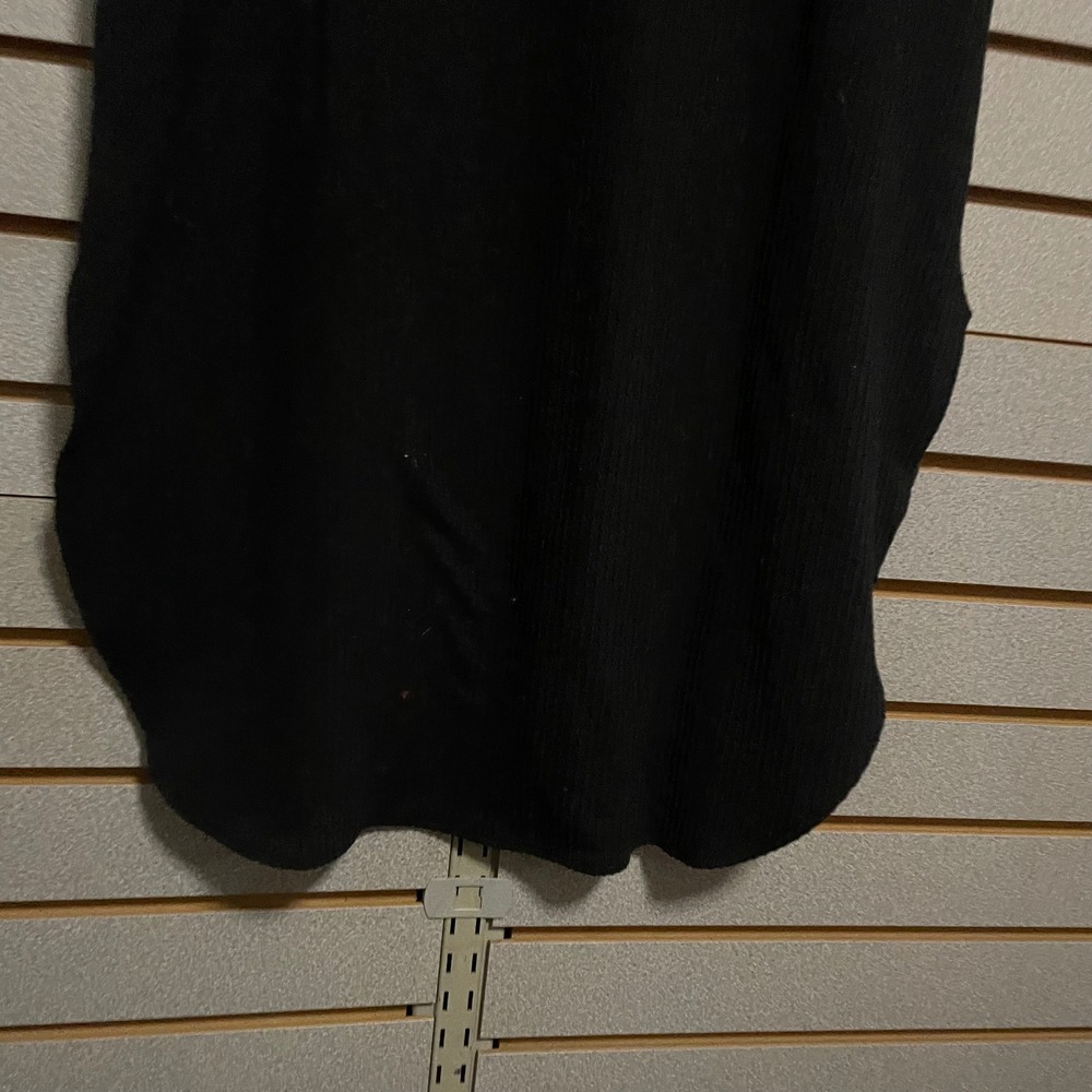 Now N Forever Black Ribbed Sleeveless Midi Dress Pockets Casual Everyday Women - Picture 2 of 6